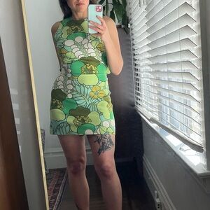 Zara Green Sheath Mini Dress for a Night Out